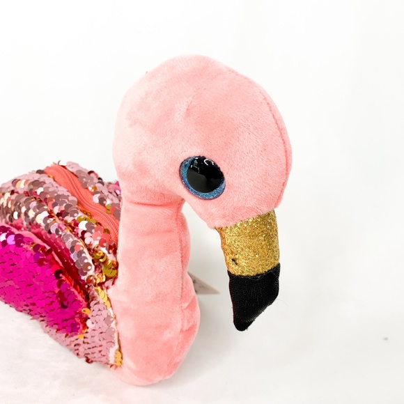 TY Fashion Gilda the Flamingo Sequin Purse - Picture 3 of 4